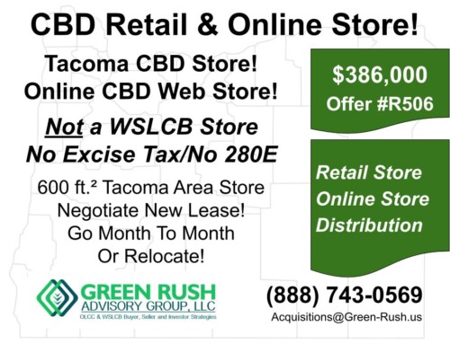 Profitable Tacoma CBD Retail Store For Sale, Offer #506