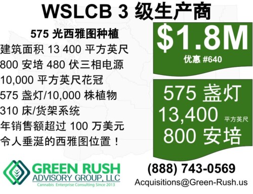 575 光西雅图 I-502 / WSLCB 3 级生产商出售，报价 #640